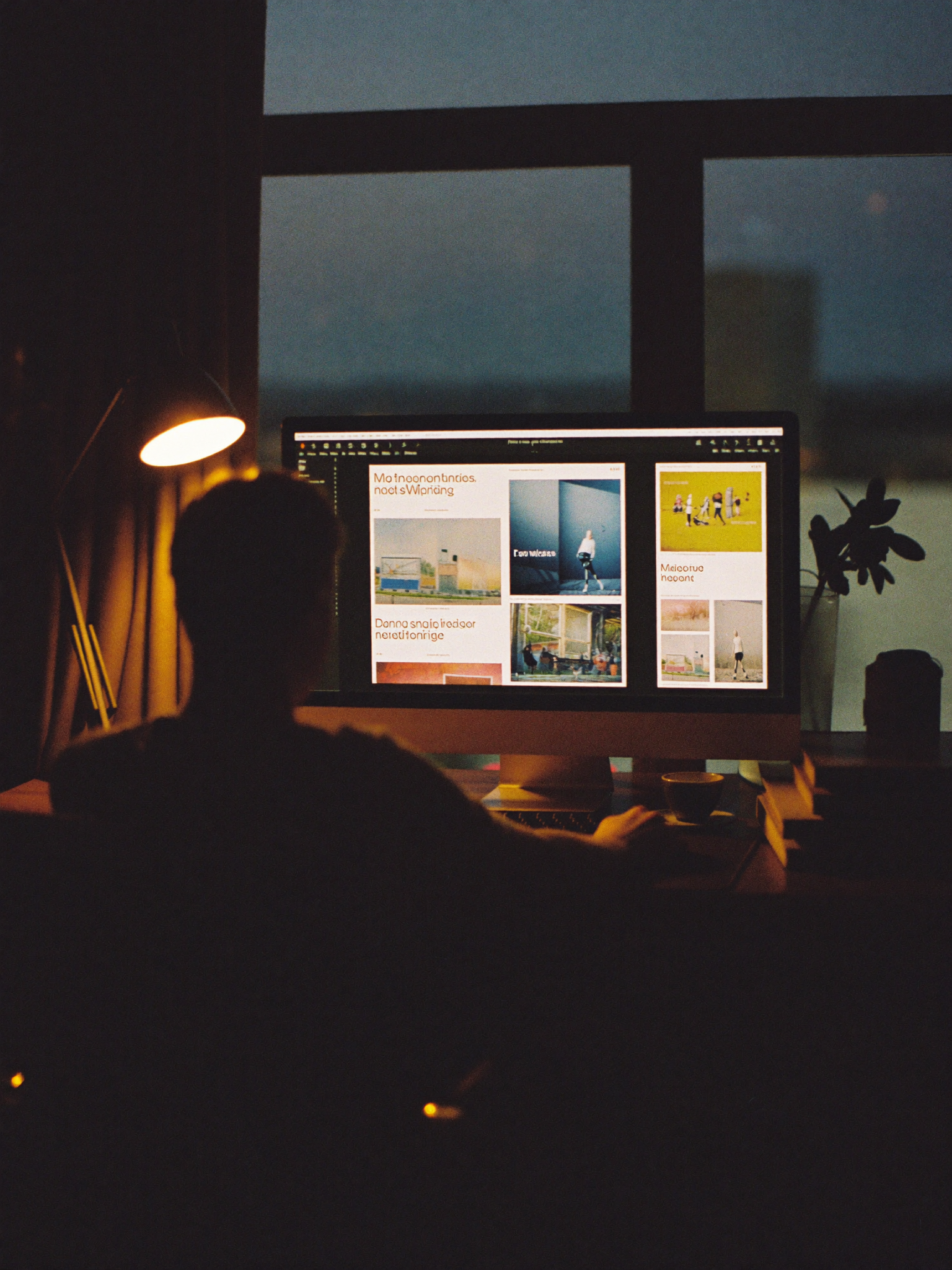 Blick über die Schulter in das Studio von Shaula Webdesign